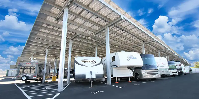 RVs under covered parking